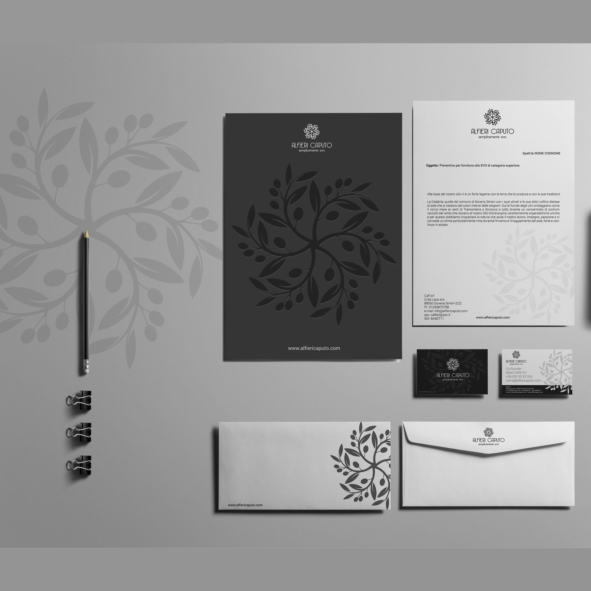 coordinato_complet Brand identity | ALFIERI CAPUTO