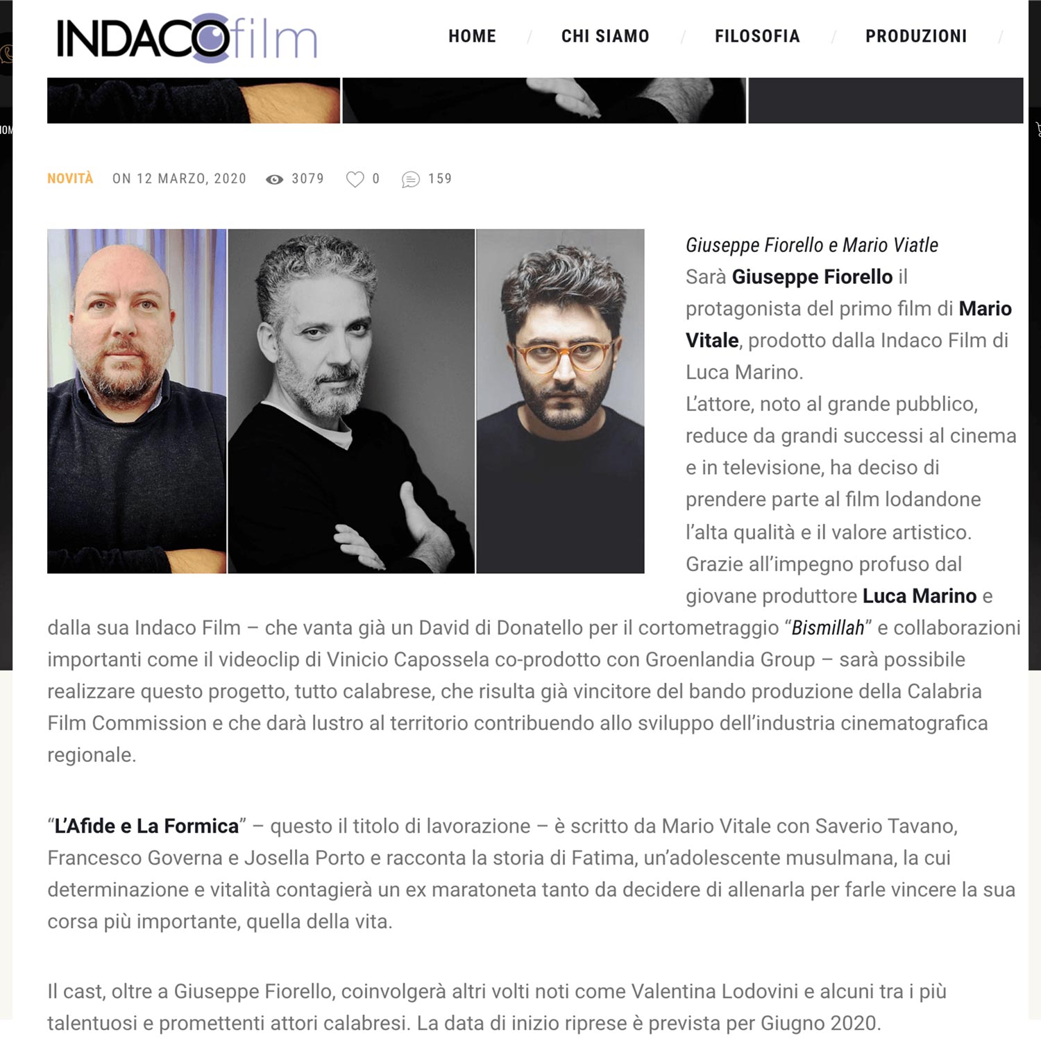 indaco Identity & Website design | Indaco FILM